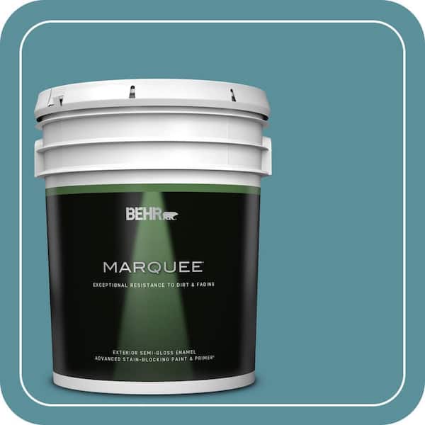 BEHR MARQUEE 5 gal. #520F-5 Harbor Semi-Gloss Enamel Exterior Paint & Primer