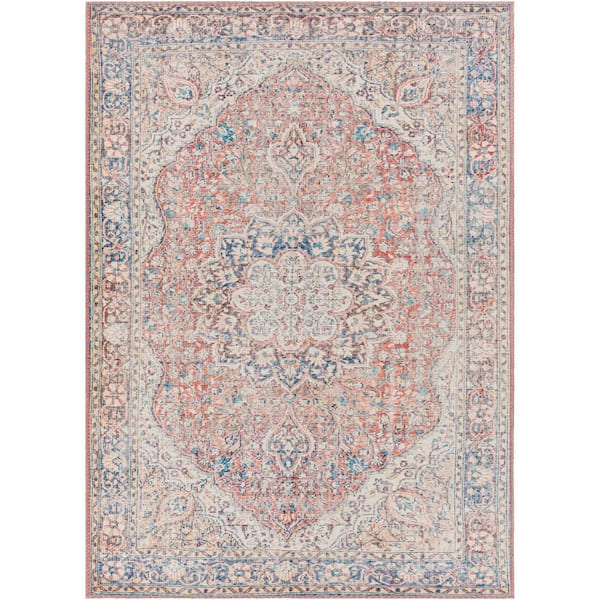 Brandon Light Grey 5 ft. x 7 ft. Indoor Machine-Washable Area Rug