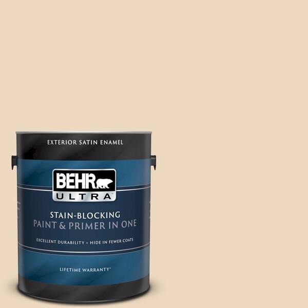 BEHR ULTRA 1 gal. #UL140-15 Porcelain Skin Satin Enamel Exterior Paint and Primer in One