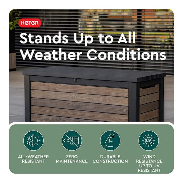 Keter Signature 165 Gal. Weather Resistant Plastic Resin Deck Box