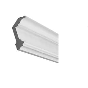 2 in. x 3-7/8 in. x 78-3/4 in. Primed White Plain Polyurethane Crown Moulding (18-Pack)