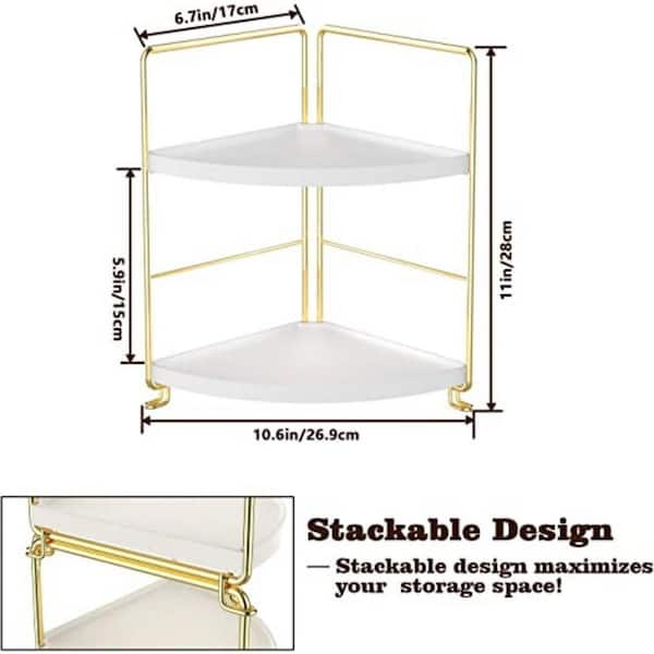 Dyiom Kitchen Spice Rack, Freestanding Stackable Organizer Shelf