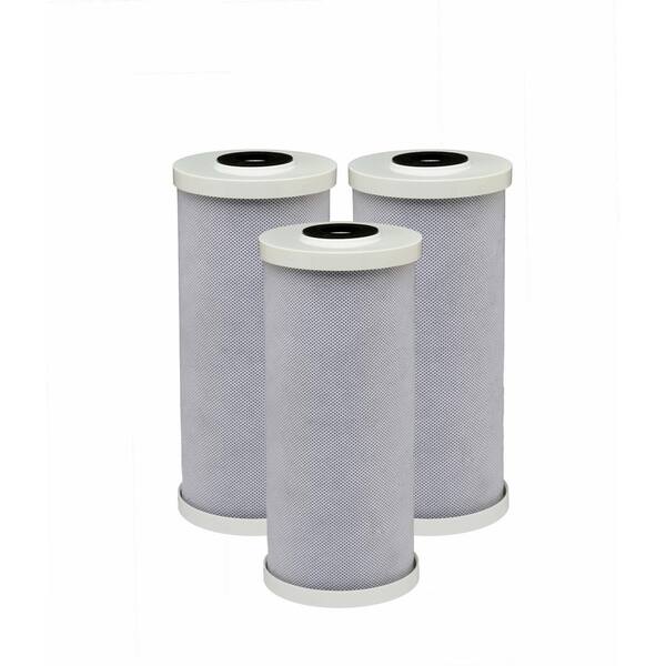 HDX Universal Fit Carbon Block High Flow Whole House Water Filter (3-Pack)