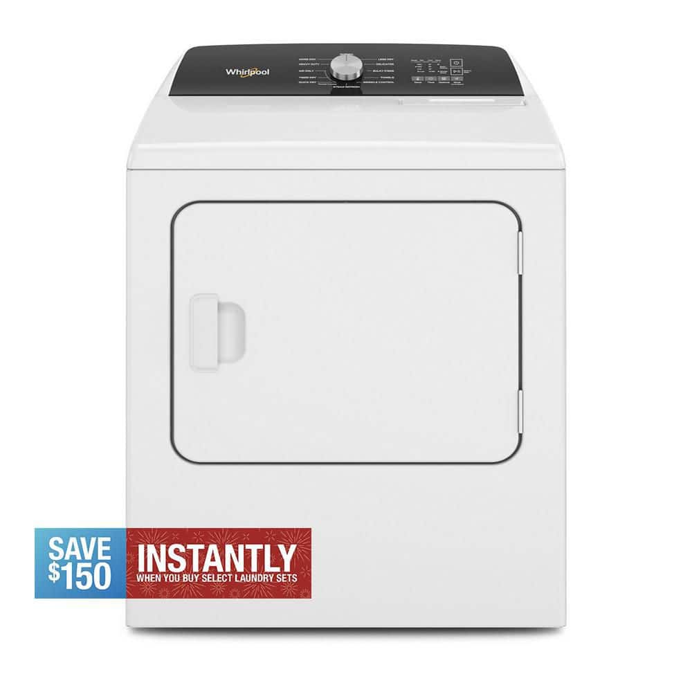 7 cu. ft. White Top Load Gas Moisture Sensing Dryer with Steam