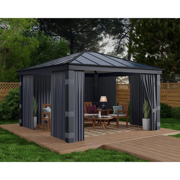 Curtain Set for Dallas 14 ft. x 14 ft. Outdoor Gazebo
