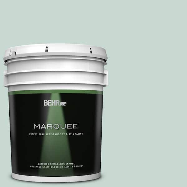 BEHR MARQUEE 5 gal. #480E-2 Tide Pools Semi-Gloss Enamel Exterior Paint & Primer