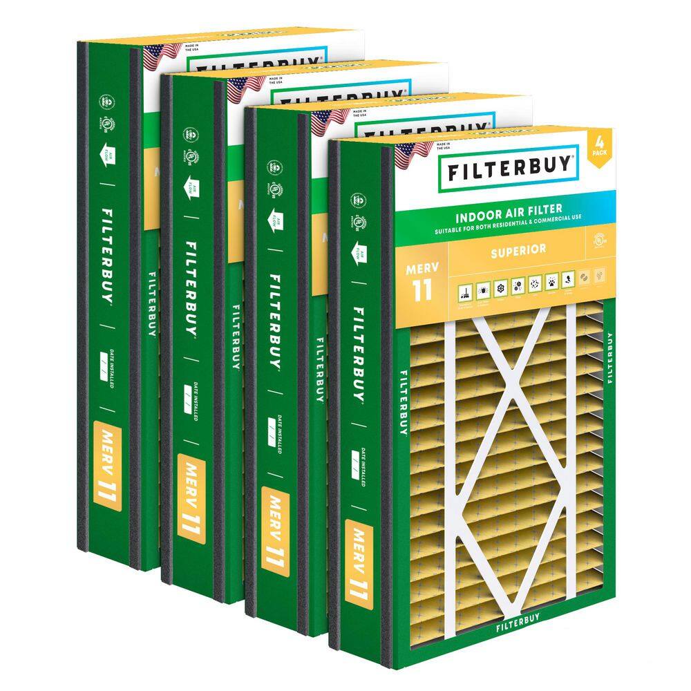 16 in. x 25 in. x 3 in. MERV 11 (FPR 7) Allergen Defense Pleated HVAC Furnace Air Filters for Air Bear & More (4-Pack) price history on PriceWatchPro