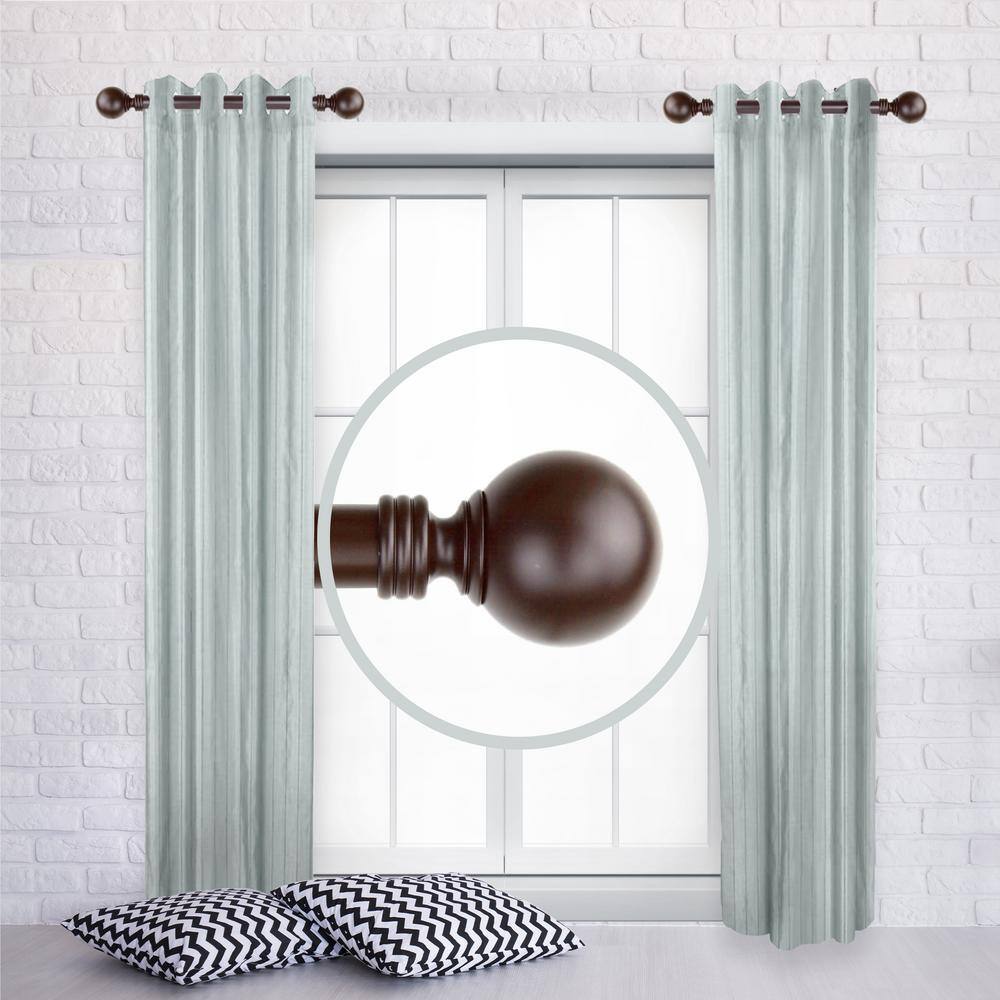 Globe 12 in. - 20 in. L Adjustable 1 in. Dia Single Side Window Curtain Rod in Mahogany (Set of 2) price history on PriceWatchPro