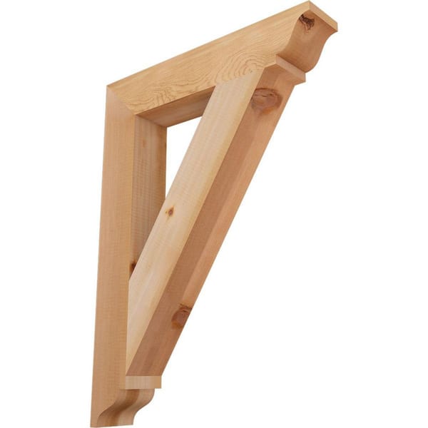 Ekena Millwork 3.5 in. x 30 in. x 22 in. Western Red Cedar Traditional Smooth Bracket