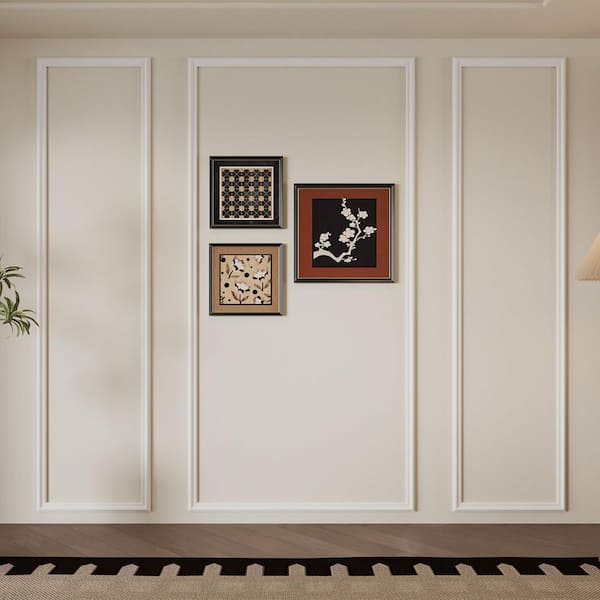 0.67 in. D X 48 in. W x 96 in. L (Set of 3) Primed Polystyrene Un-Assemble Panel Moulding Frame