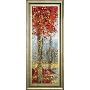 "Crimson Woods I" By Carmen Dolce Framed Print Nature Wall Art 42 in. x 18 in.