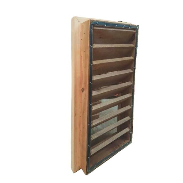 16 in. x 24 in. Rectangular Wood Built-in Screen Gable Louver Vent 16 in. x 24 in. Rectangular Wood Built-in Screen Gable Louver Vent