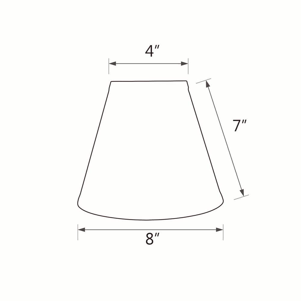 Off-White Tetoron Cotton Empire Lamp Shade, 8" Wide