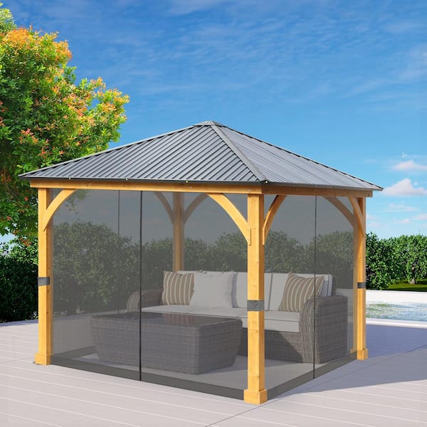 Gazebo Netting 10x12 Outdoor Gazebo 8-ft X 8-ft Gazebo Netting