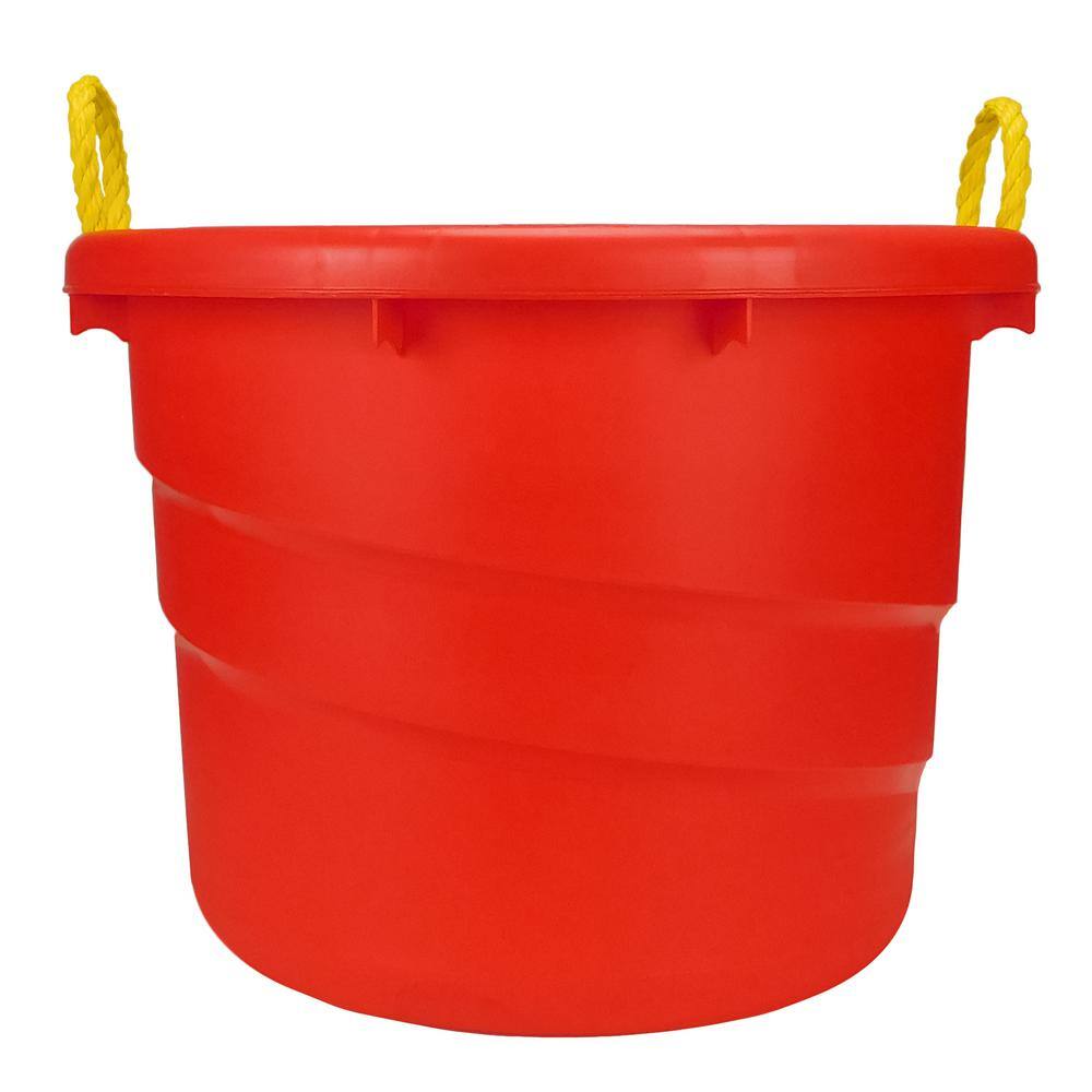 Muscle Rack 23Gal. Plastic Utility Storage Bin in Red (2Pack