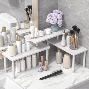 Dyiom Bathroom Counter Organizer Rack With Toiletries Basket, Two Tier  Stainless Steel Toothpaste Holder B0B2D2YJ1P - The Home Depot