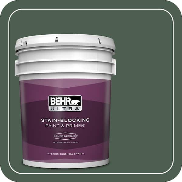 BEHR ULTRA 5 gal. #N400-7 Vine Leaf Extra Durable Eggshell Enamel Interior Paint & Primer
