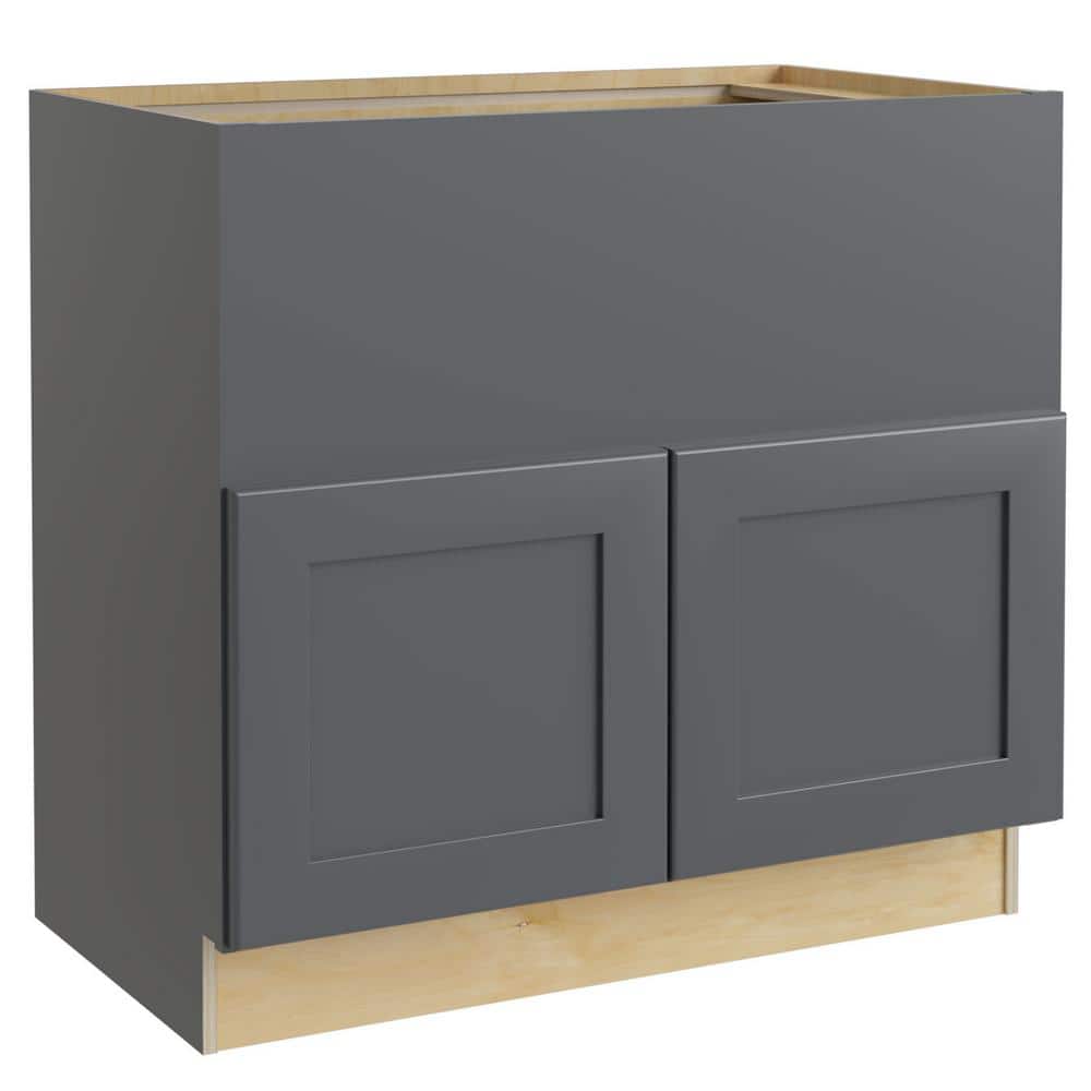 Home Decorators Collection Newport Deep Onyx Plywood Shaker Assembled ...