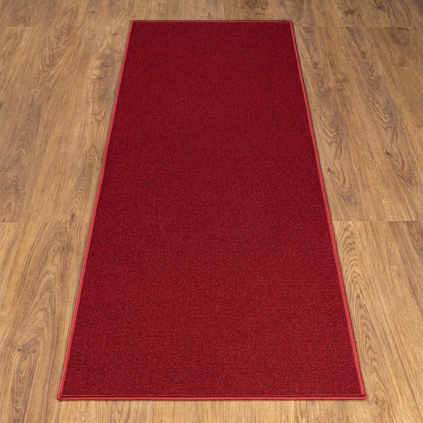English Home Custom Size Runner Rug 40 inch Wide Dot Backing Damask Cut to  Size Rug Runner 2 x 40 in, 40 x 2 ft, Flower Red