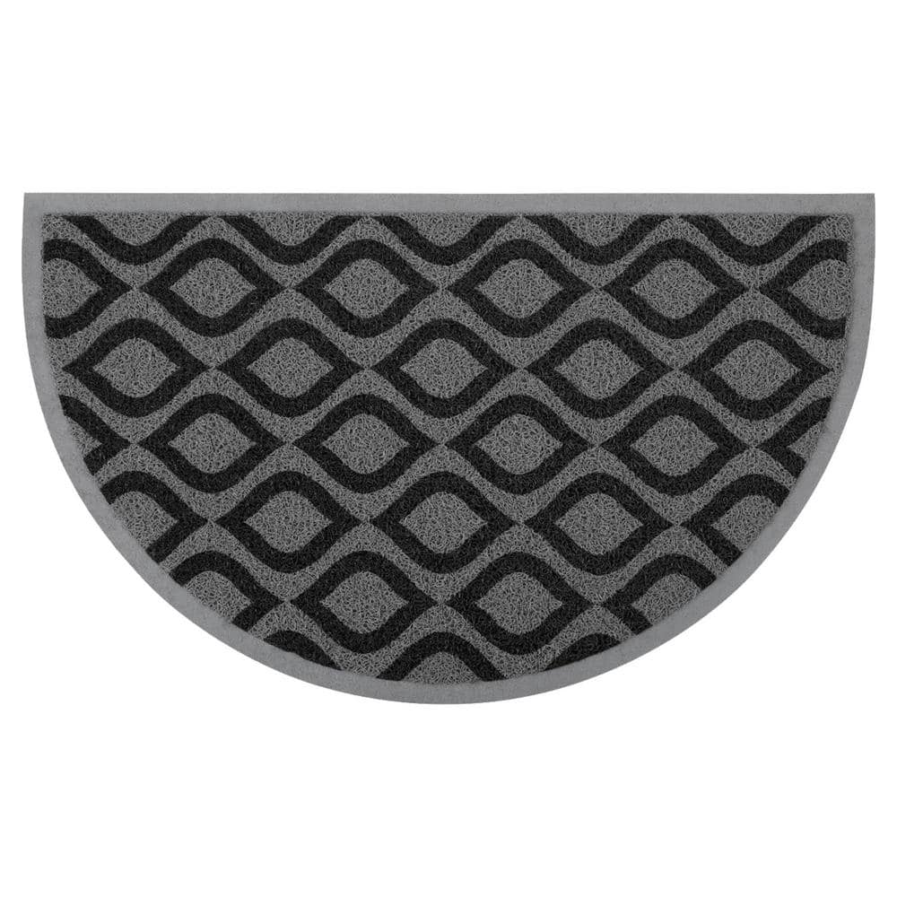 EVIDECO French home goods Geometric Design Gray and Black 18 in. x 30