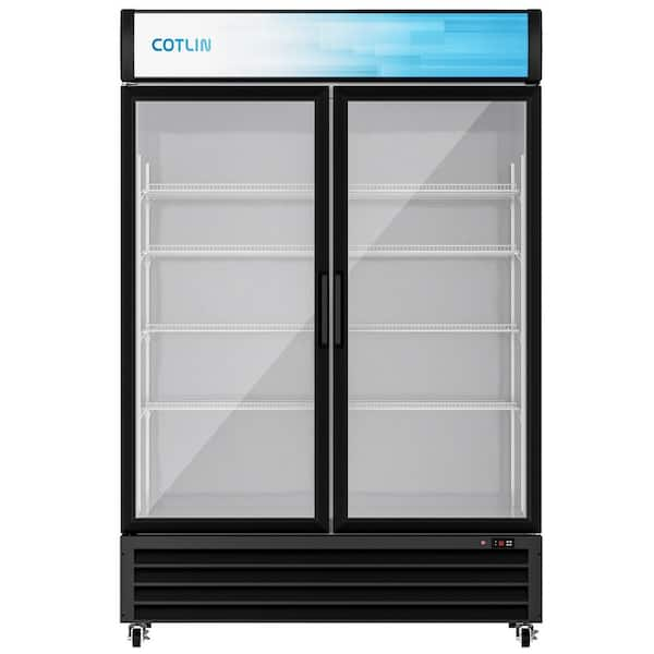 53 in. 45 cu. ft. Commercial Refrigerator in Coated Steel with Glass Door, 32°F to 50°F