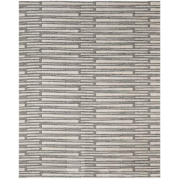 Nourison Nordic Ivory Grey 8 ft. x 10 ft. All-over design Contemporary Area Rug