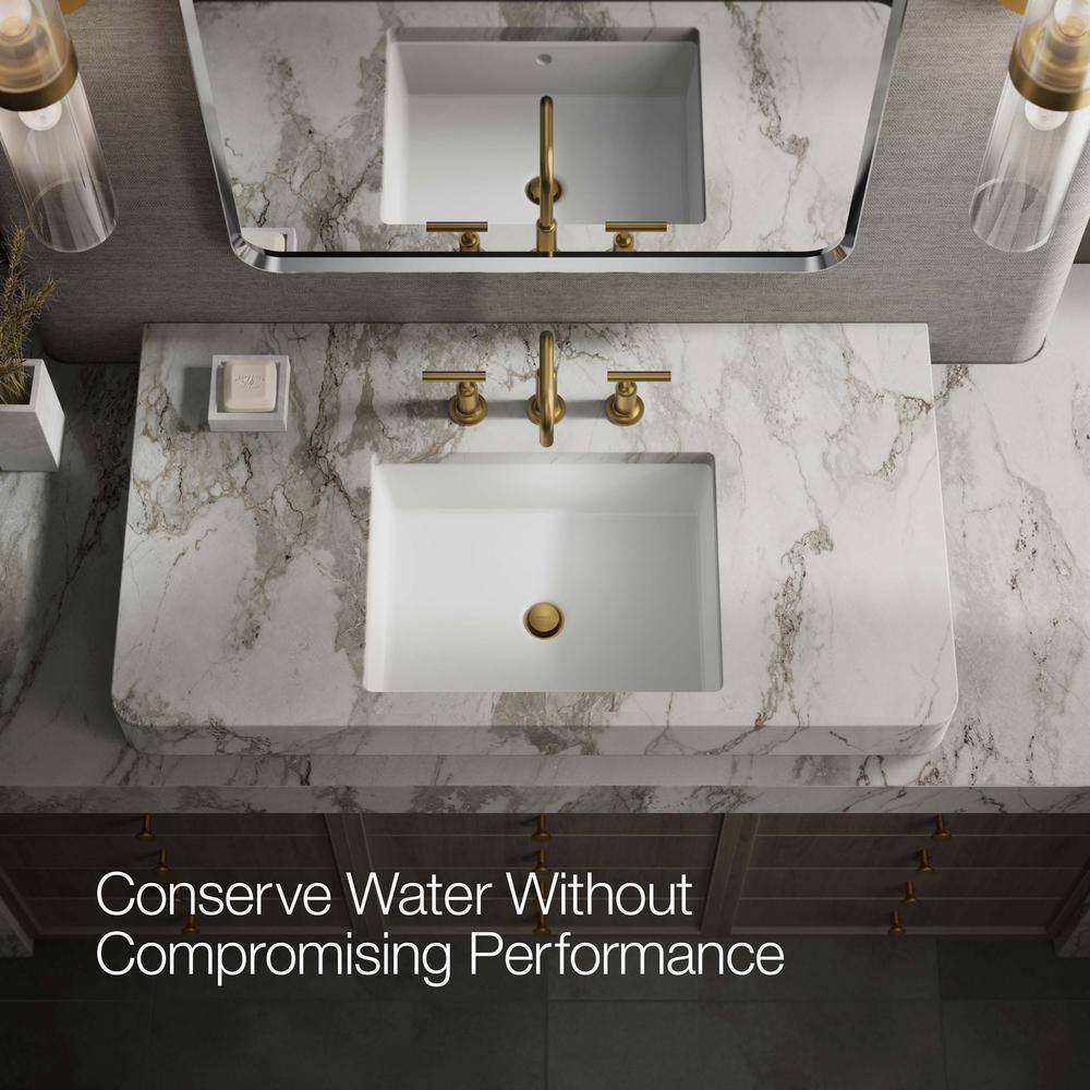 Vibrant Brushed Moderne Brass Widespread Bathroom Faucet