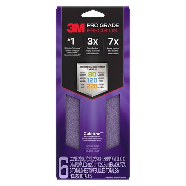 3M Pro Grade Precision 3 2/3 in. x 9 in. Extra Fine 400-Grit Sheet