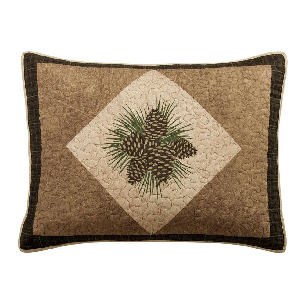 Antique Pine Lodge Twin Reversible Microfiber Quilt Set