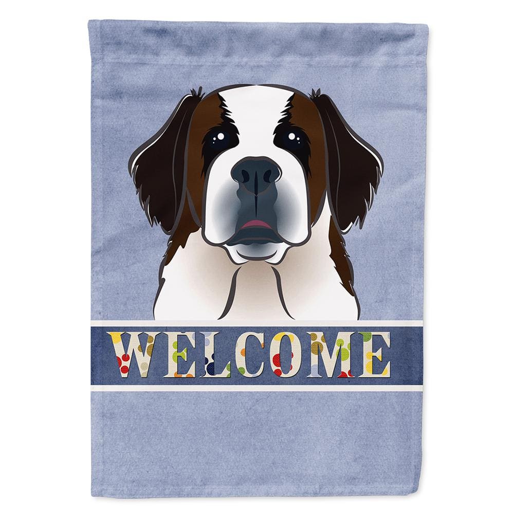 28 in. x 40 in. Polyester Saint Bernard Welcome Flag Canvas House Size 2-Sided Heavyweight price history on PriceWatchPro