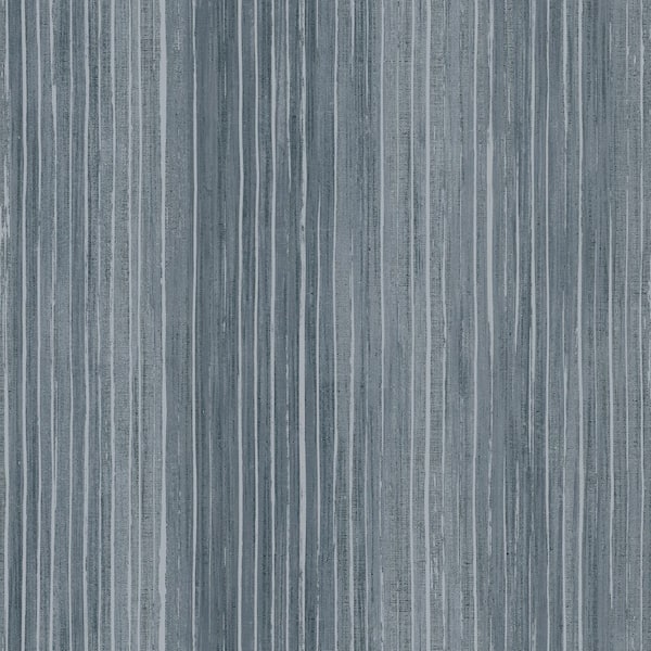 Unbranded Elegance Collection Blue Vertical Stripe Shimmer Finish Non-Pasted Non-Woven Wallpaper Sample