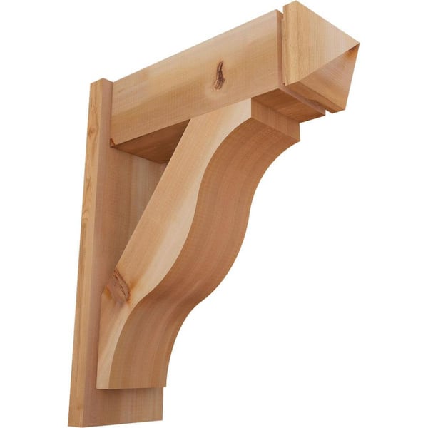 Ekena Millwork 8 in. x 26 in. x 22 in. Fuston Arts and Crafts Smooth Western Red Cedar Outlooker