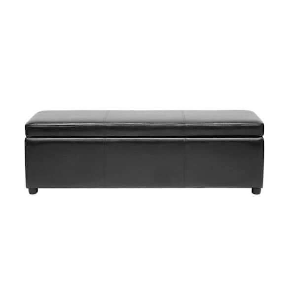 Baxton Studio Dennehy Black Storage Bench