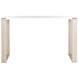 Bartholomew 51 in. White/Gray Wood Console Table