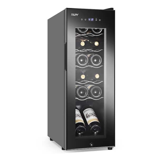 TAZPI 10.7 in. Wine Cooler 12 Bottle Freestanding Wine