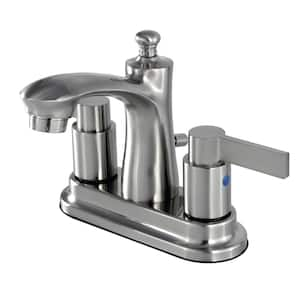 4 in. Centerset Double Handle Bathroom Faucet in Brushed Nickel