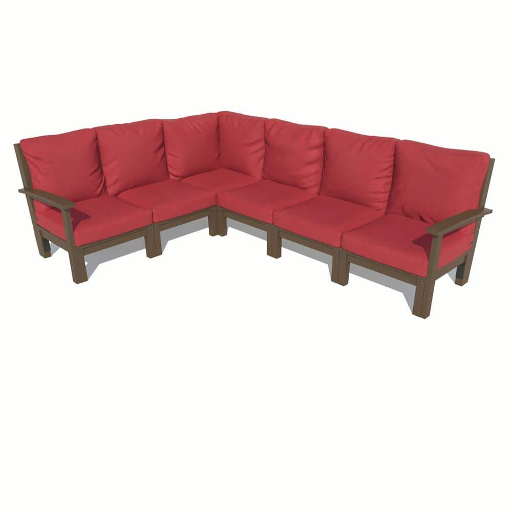 Highwood Bespoke Deep Seating 6Piece Plastic Outdoor Sectional Sofa
