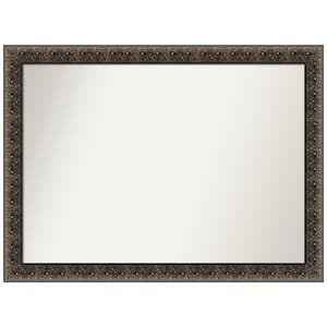Intaglio Embossed Black 42.5 in. W x 31.5 in. H Rectangle Non-Beveled Wood Framed Wall Mirror in Black