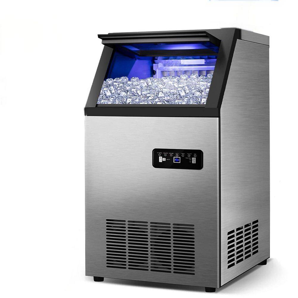 14in. 120lb./24H Full Ice Sizes Commercial Freestanding Ice Maker in Stainless Steel,Full Size Cubes,2 Water Inlet Modes price history on PriceWatchPro