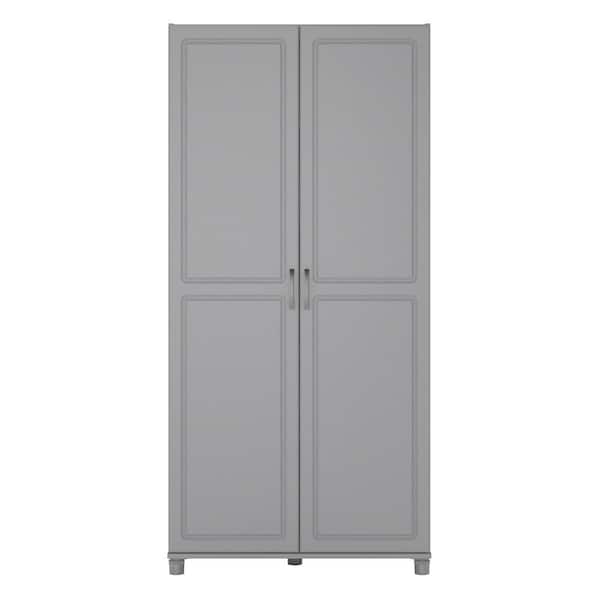 Ameriwood Home Trailwinds 36 in. Ashen Gray Utility Storage Cabinet