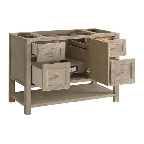 James Martin Vanities Breckenridge 47.88 in. W x 23.38 in. D x 33.0 in. H Bath Vanity Cabinet without Top in Whitewashed Oak