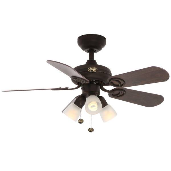 Hampton Bay San Marino 36 in. Indoor Oil Rubbed Bronze Ceiling Fan with Light Kit