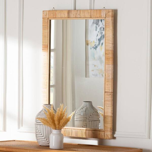 Store WICKER WOOD MIRROR