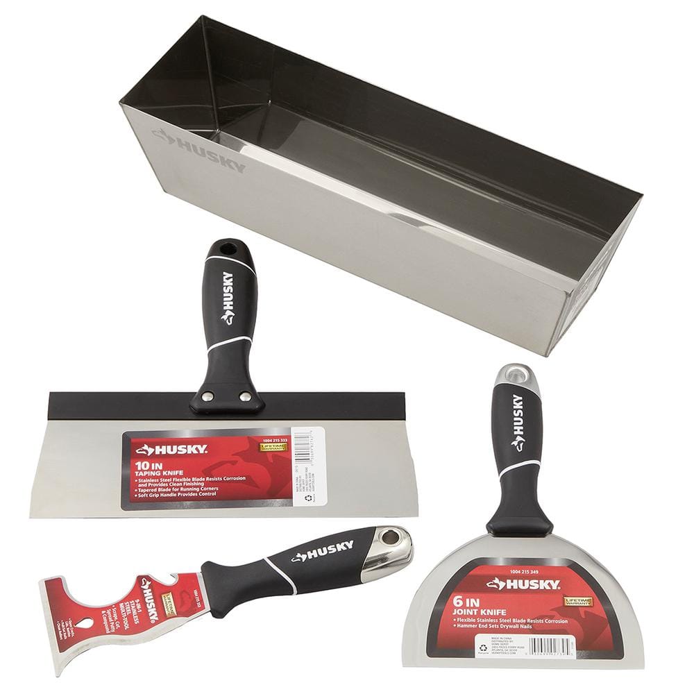 N/A 10 in. Stainless Steel Taping Knife and Pan Set 83934 The Home Depot