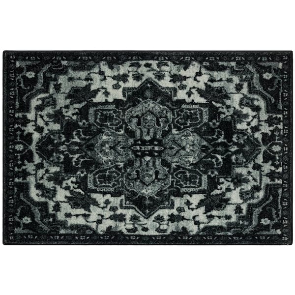 Mohawk Home Emiko Black 2 ft. x 3 ft. Oriental Area Rug