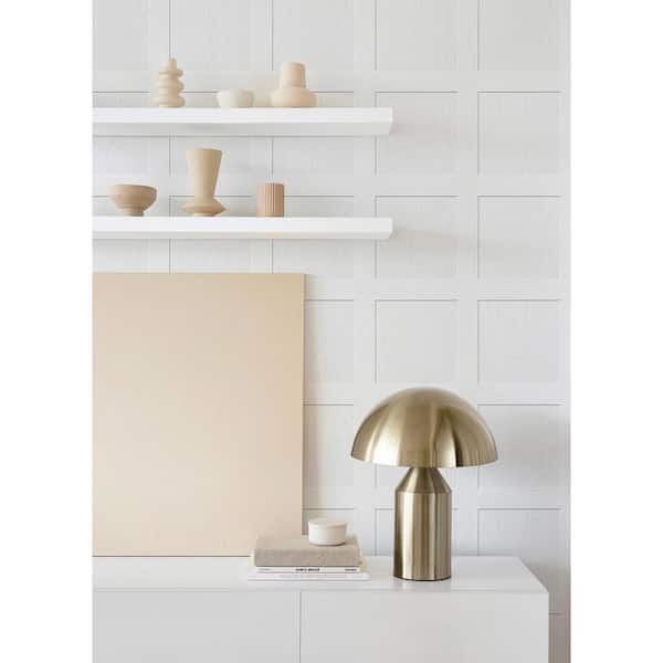 Ashley Stark White Chase WallCoving Peel and Stick Wallpaper Sample