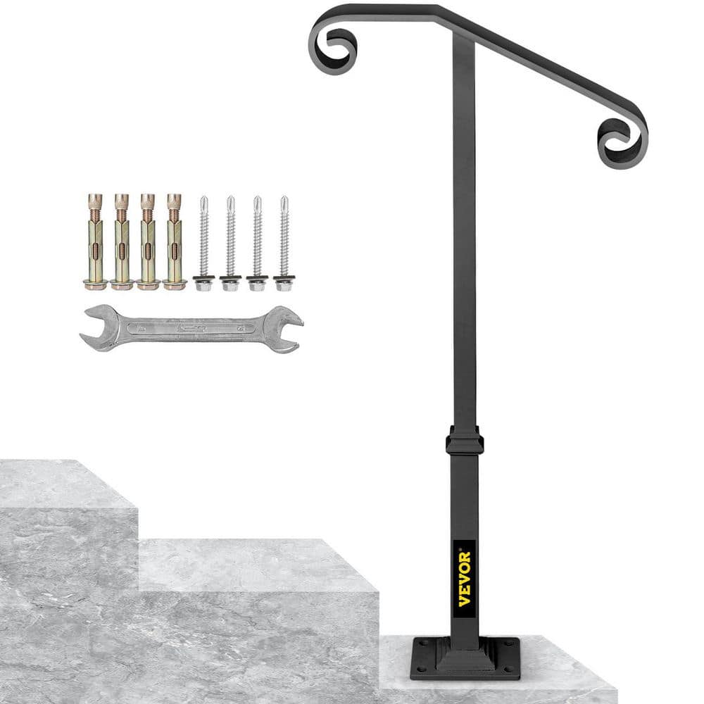 Reviews for VEVOR Single Post Wrought Iron Handrail Fit 1 or 2 Steps