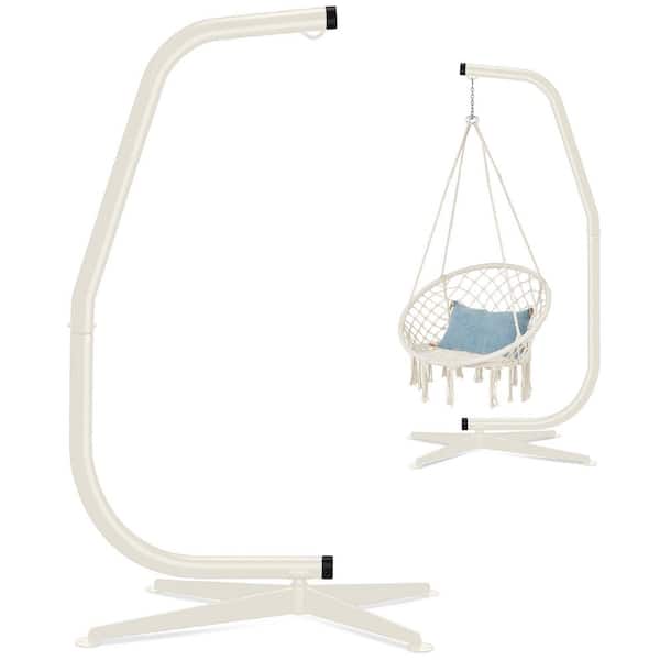 Best Choice Products 7 ft. Metal Hanging Hammock Stand in Beige