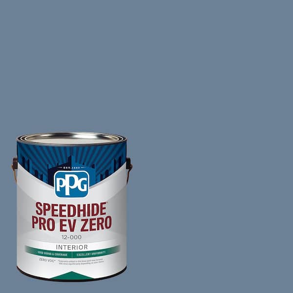 Speedhide Pro EV Zero 1 gal. PPG1163-5 Silver Blueberry Eggshell Interior Paint