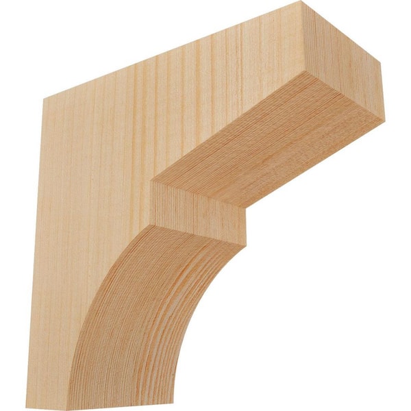 Ekena Millwork 3-1/2 in. x 8 in. x 8 in. Douglas Fir Monterey Smooth Corbel